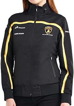 LAMBORGHINI SQUADRA CORSE SOFTSHELL FLEECE JACKET GOLD EDITION- WOMEN - BLACK AND YELLOW