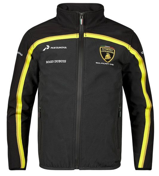 AUTOMOBILI LAMBORGHINI SOFT SHELL CHILDREN'S JACKET - BLACK - SIZE: KIDS